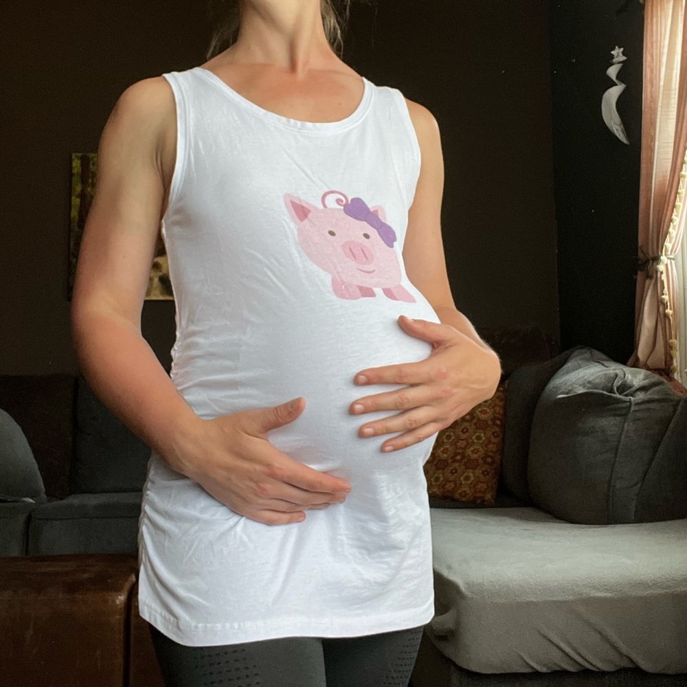 Cafe Press Piggy Maternity Tank with Side Ruching